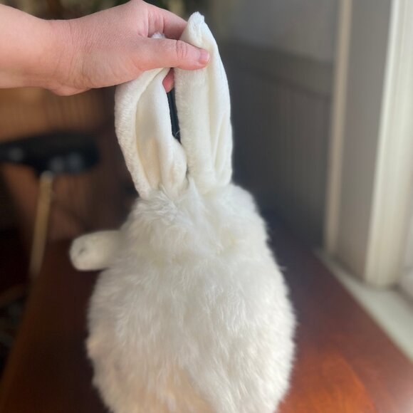 Vintage Large Fluffy Long Hair Snow Rabbit Plush - Picture 10 of 13